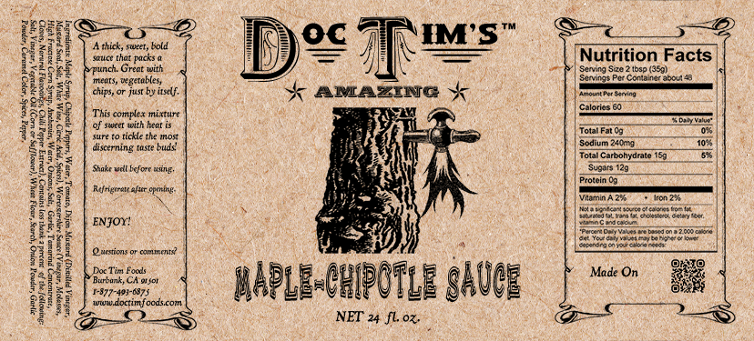 Amazing Maple Chipotle Sauce (Local Delivery/Pickup)