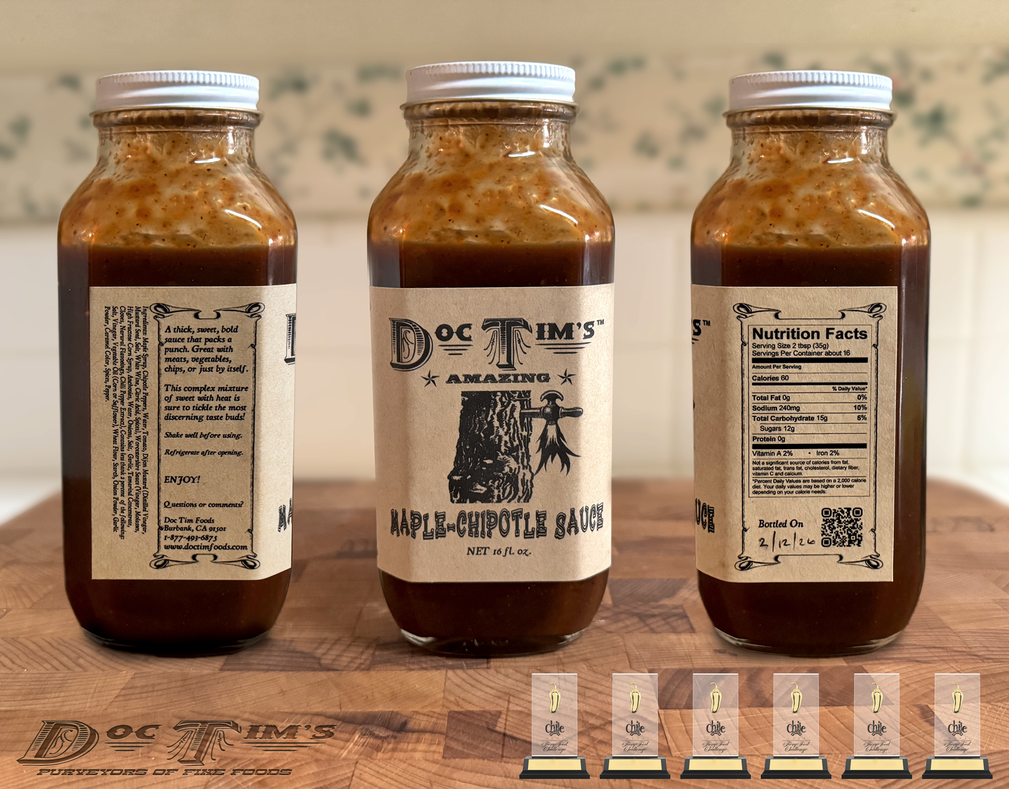 Amazing Maple-Chipotle Sauce (Bottled and Shipped)