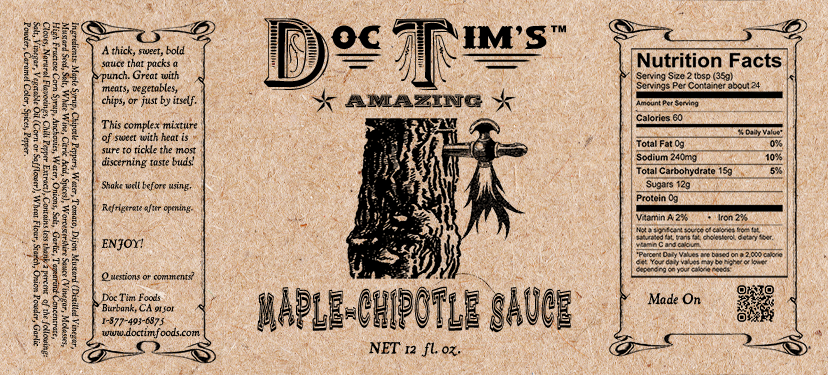 Amazing Maple Chipotle Sauce (Local Delivery/Pickup)